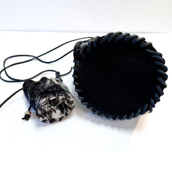 Hand made custom cowhide bucket bag - Picture 4 of 10